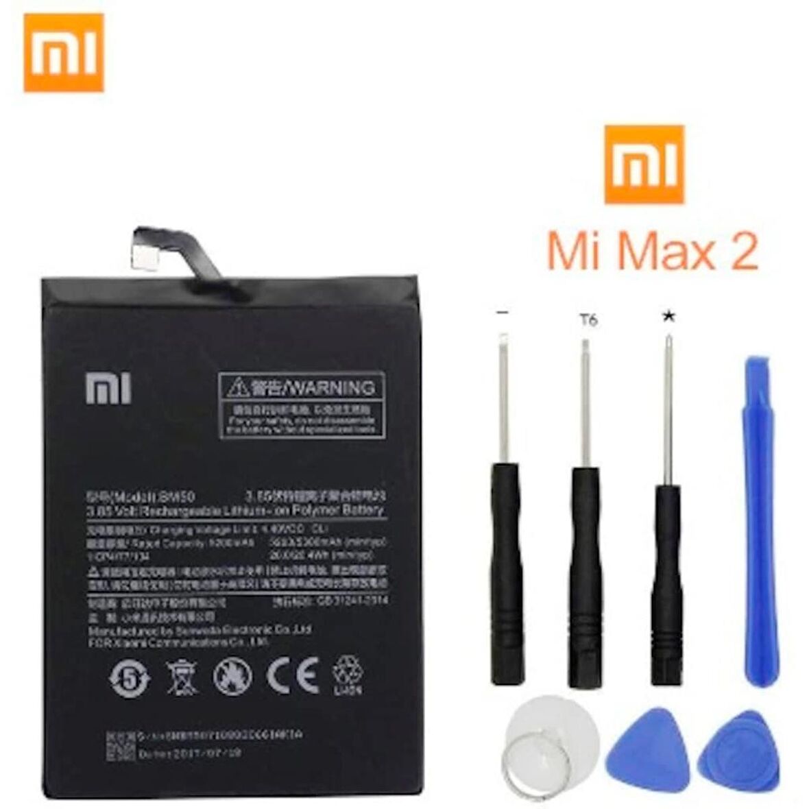 Xiaomi Max 2 Pil Batarya Bm50 ve Tamir Seti