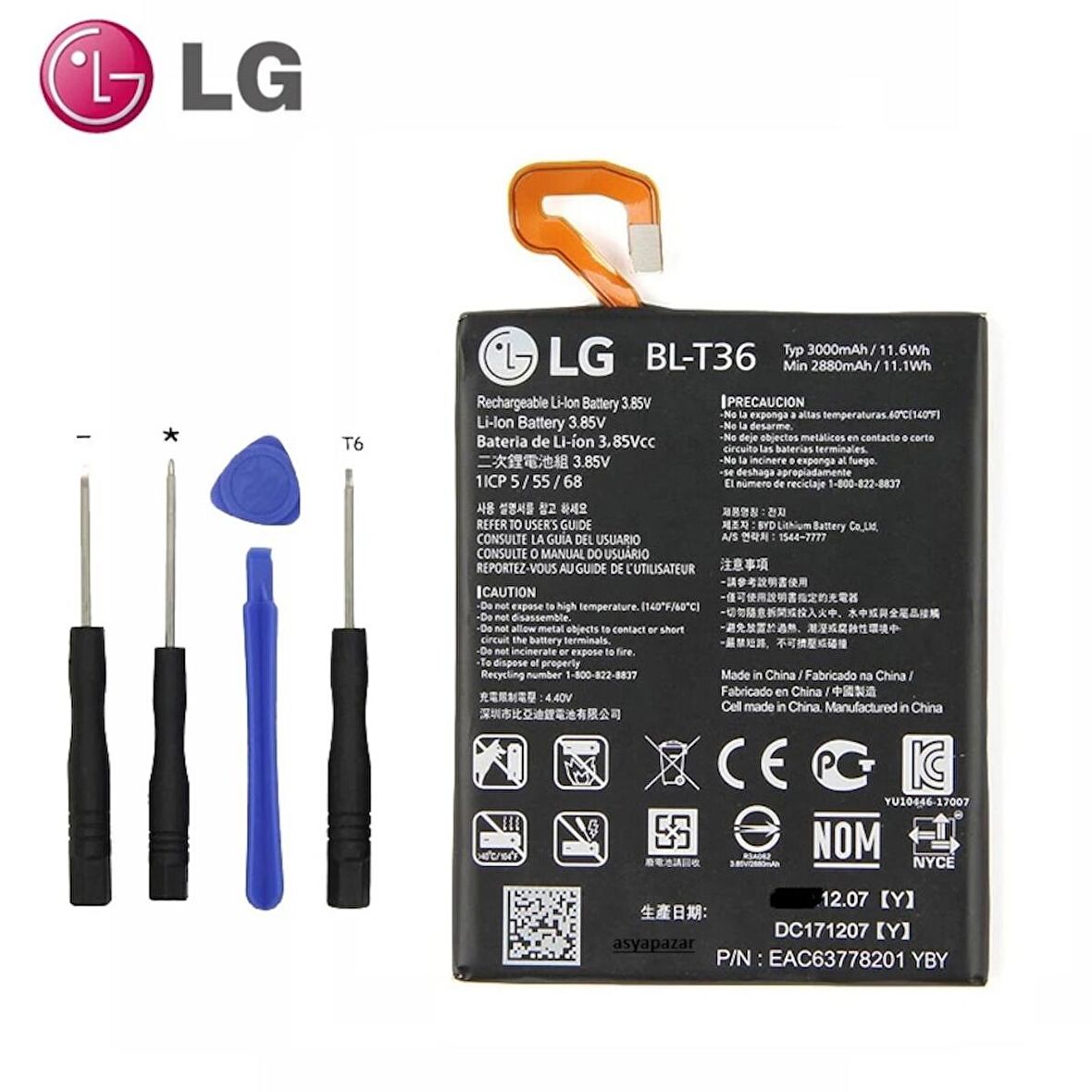 Lg K11/K11 Prime Bl-T36 Pil Batarya ve Tamir Seti