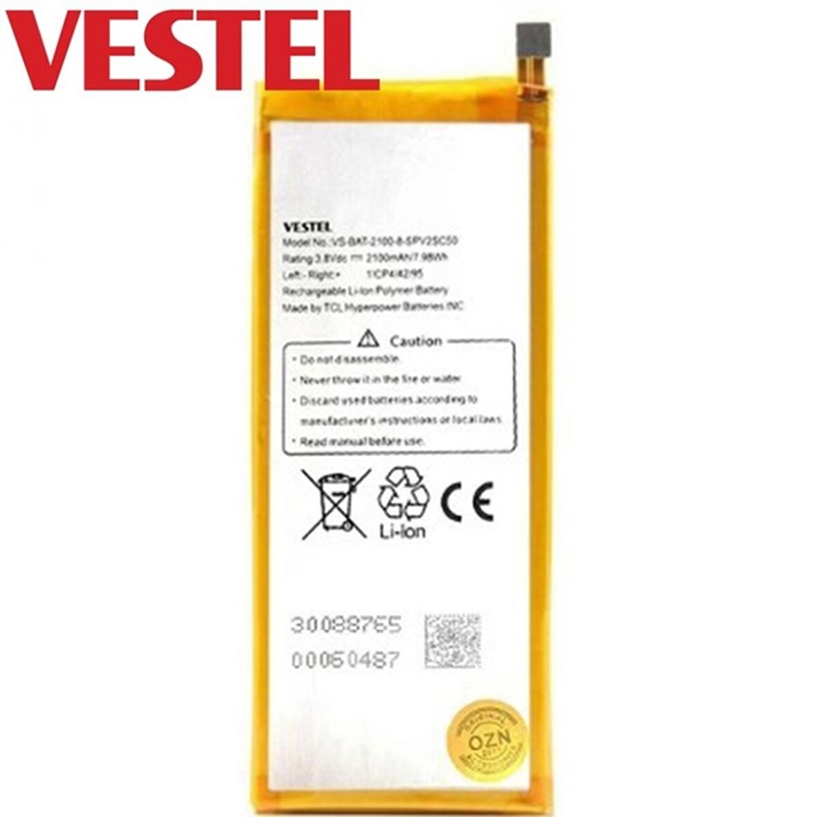 Vestel Venüs V3 5070 Pil Batarya 1700 Mah
