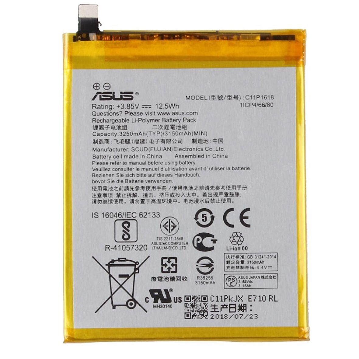 Asus Zenfone 4 Ze554Kl C11P1618 Batarya Pil 3300 Mah