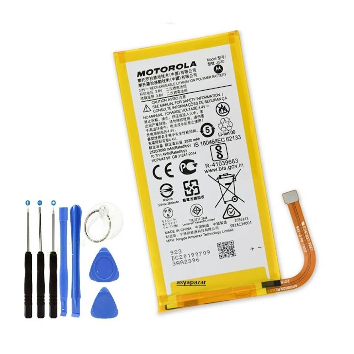 Motorolla G7 Xt1962 Pil Batarya ve Tamir Seti Jg30 2820 Mah