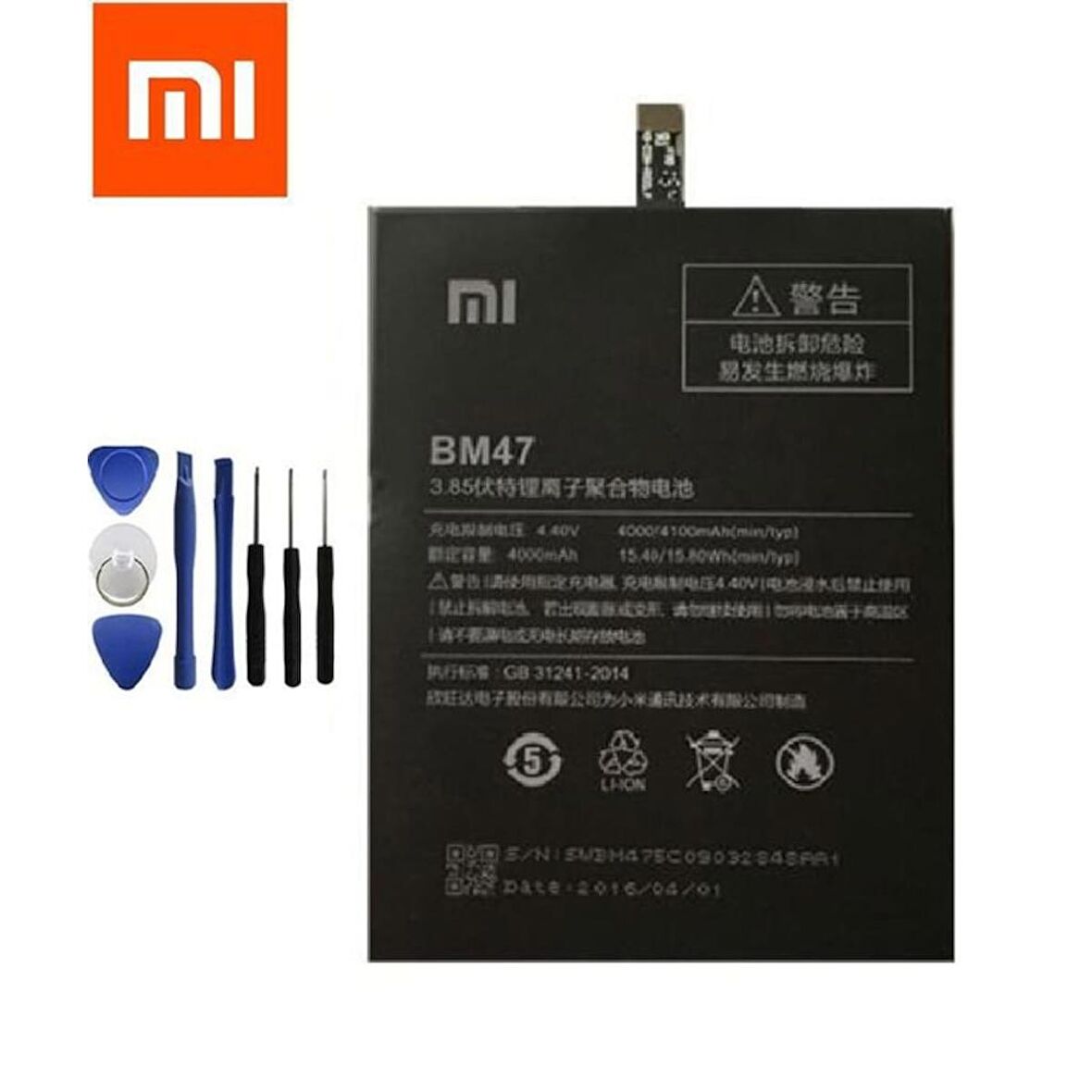 Xiaomi Redmi Mi 3/3S/4X Bm47 Batarya Pil ve Tamir Seti