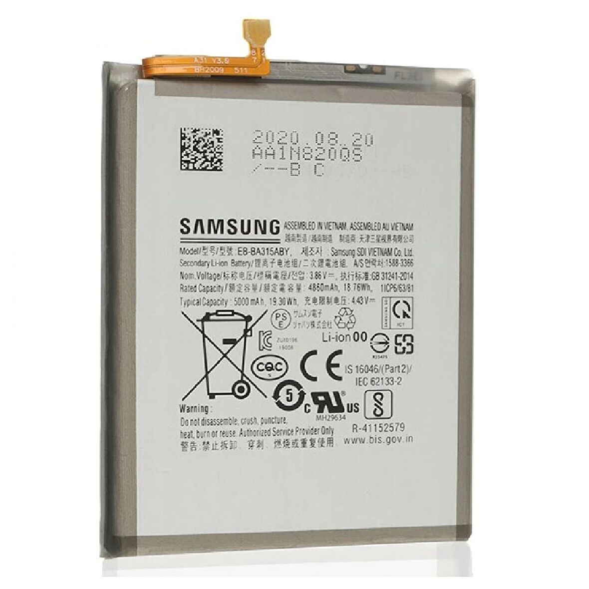 Samsung A31 Sm-A315 Pil Batarya Eb-Ba315Aby 4860 Mah