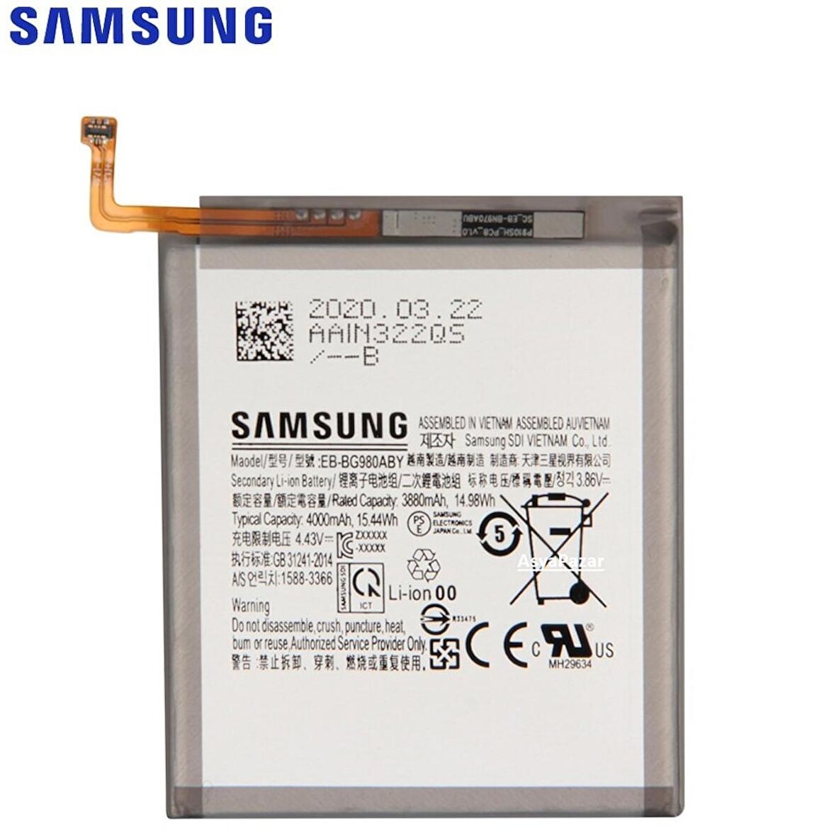 Samsung S20 Pil Batarya Eb-Bg980Aby - Sm-Bg980