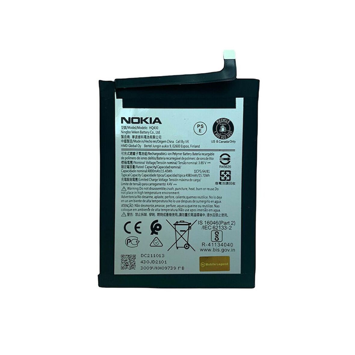 Nokia 5.4/3.4 Pil Batarya Hq430