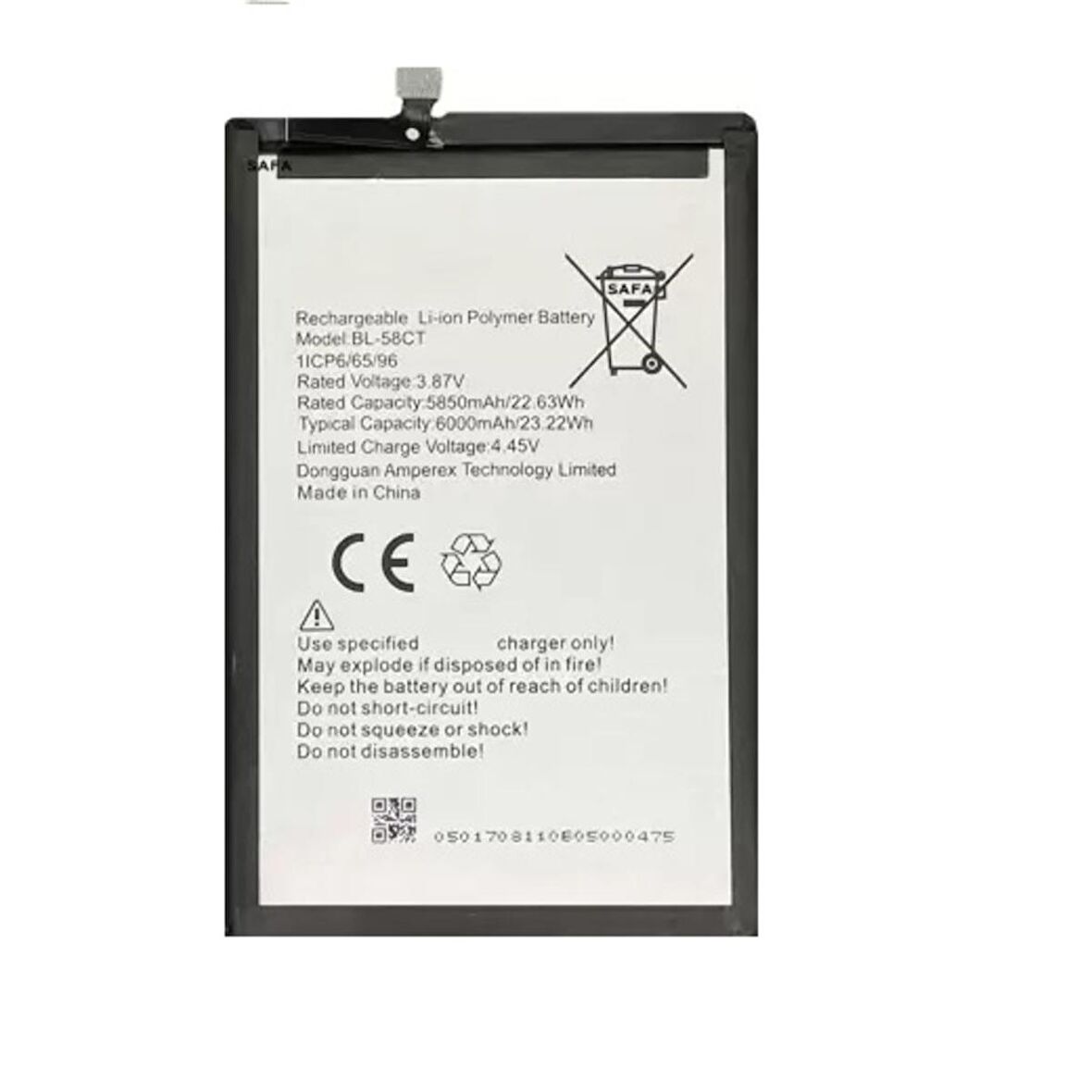 Tecno Spark 7 Pil Batarya BL-58BT