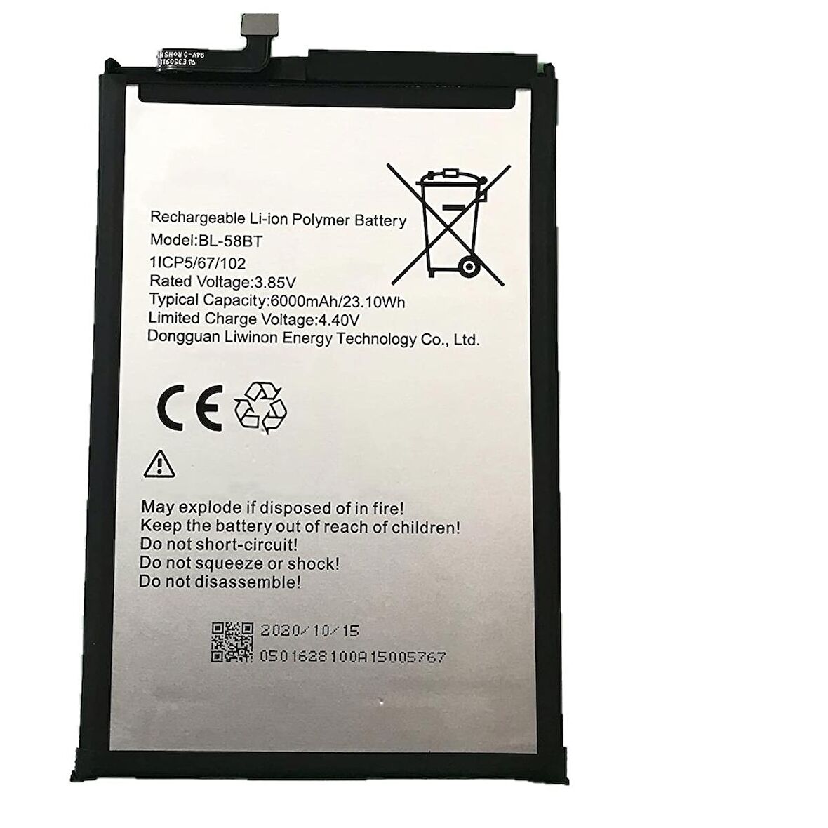 Tecno Spark 6 Air Pil Batarya BL-58BT