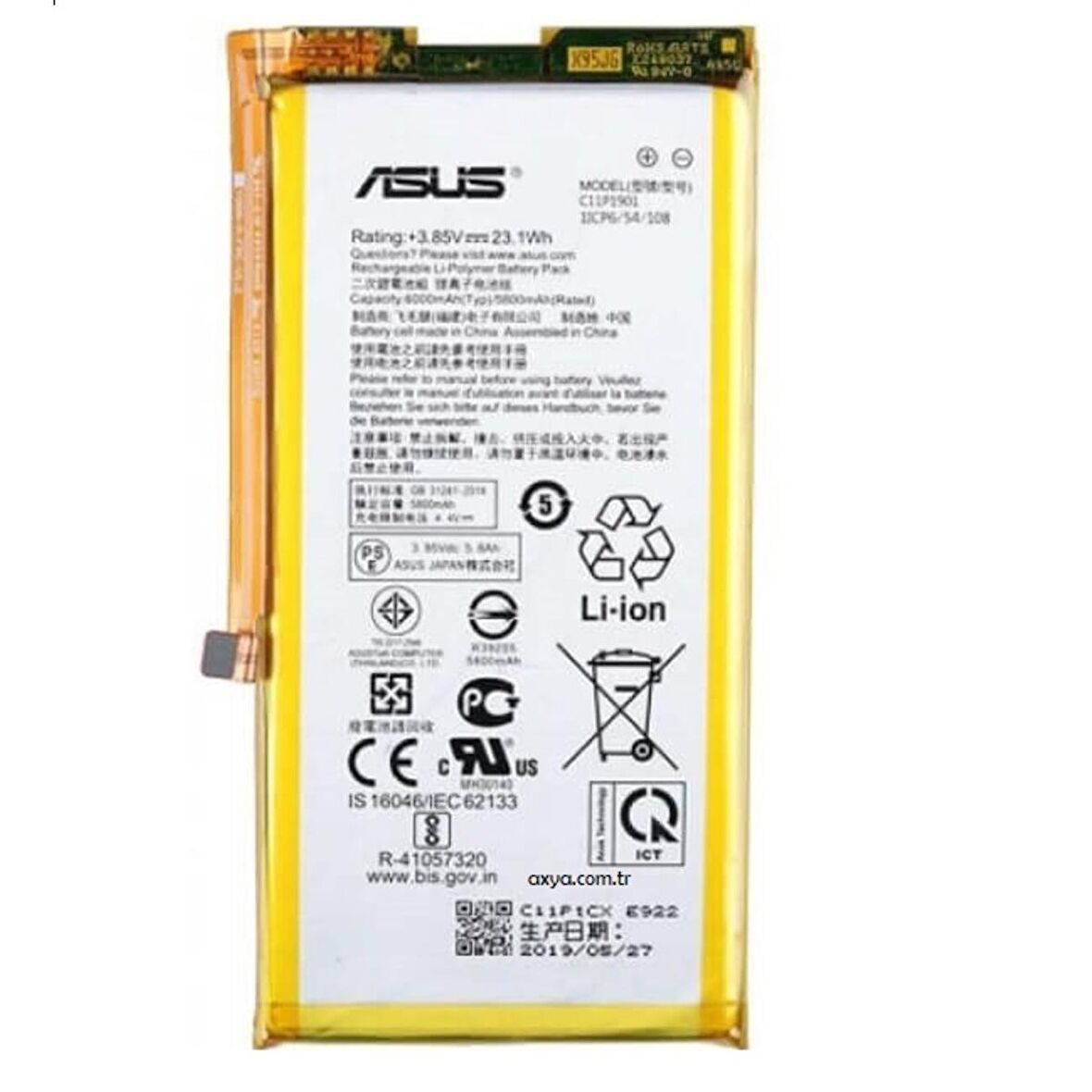 Asus ROG Phone 2 Pil Bataraya ZS660KL C11P1901 5800 mAh