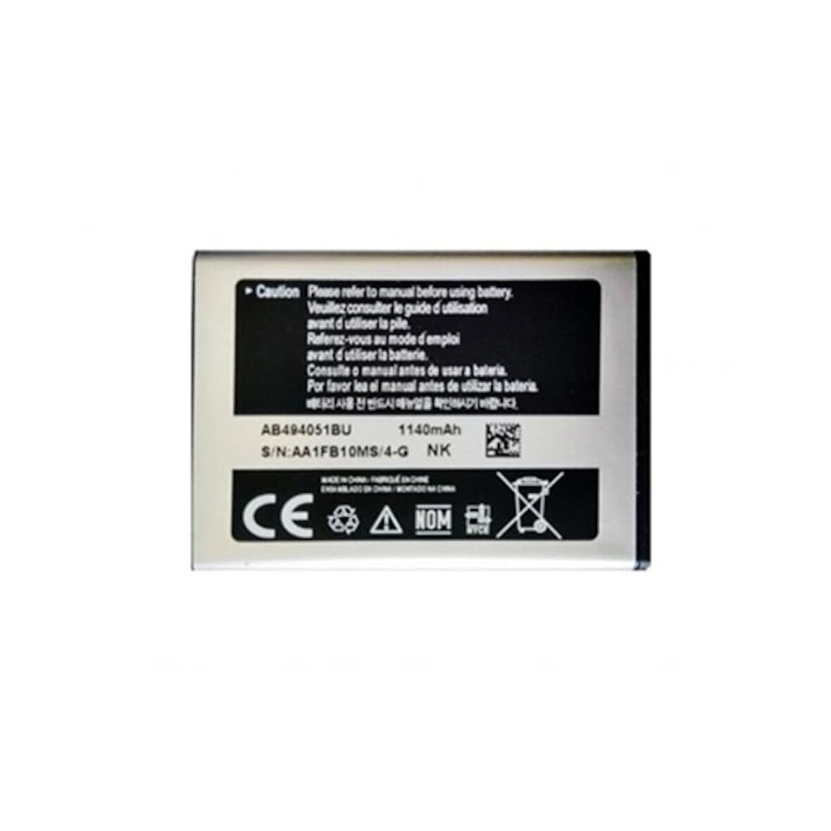 Samsung İ450-İ458 Pil Batarya Orjinal AB494051BU NK