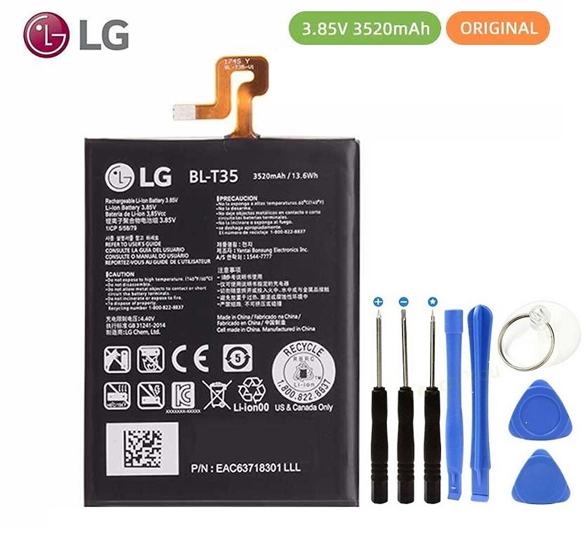 LG PİXEL 2 XL  Pil Batarya ve Tamir Seti BL-T35