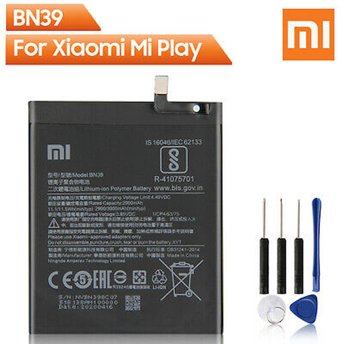 Xiaomi Mi Play Pil Batarya BN39 + Tamir Seti 3000mAh