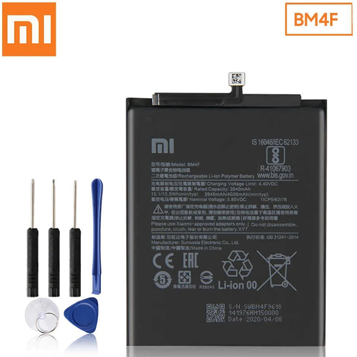 Xiaomi Mi 9 Lite - Mi A3 BM4F Batarya Pil + Tamir Seti