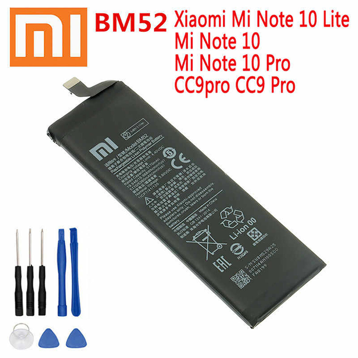 Xiaomi Mi Note10/Note10 Pro Batarya Pil BM52+Tamir Seti