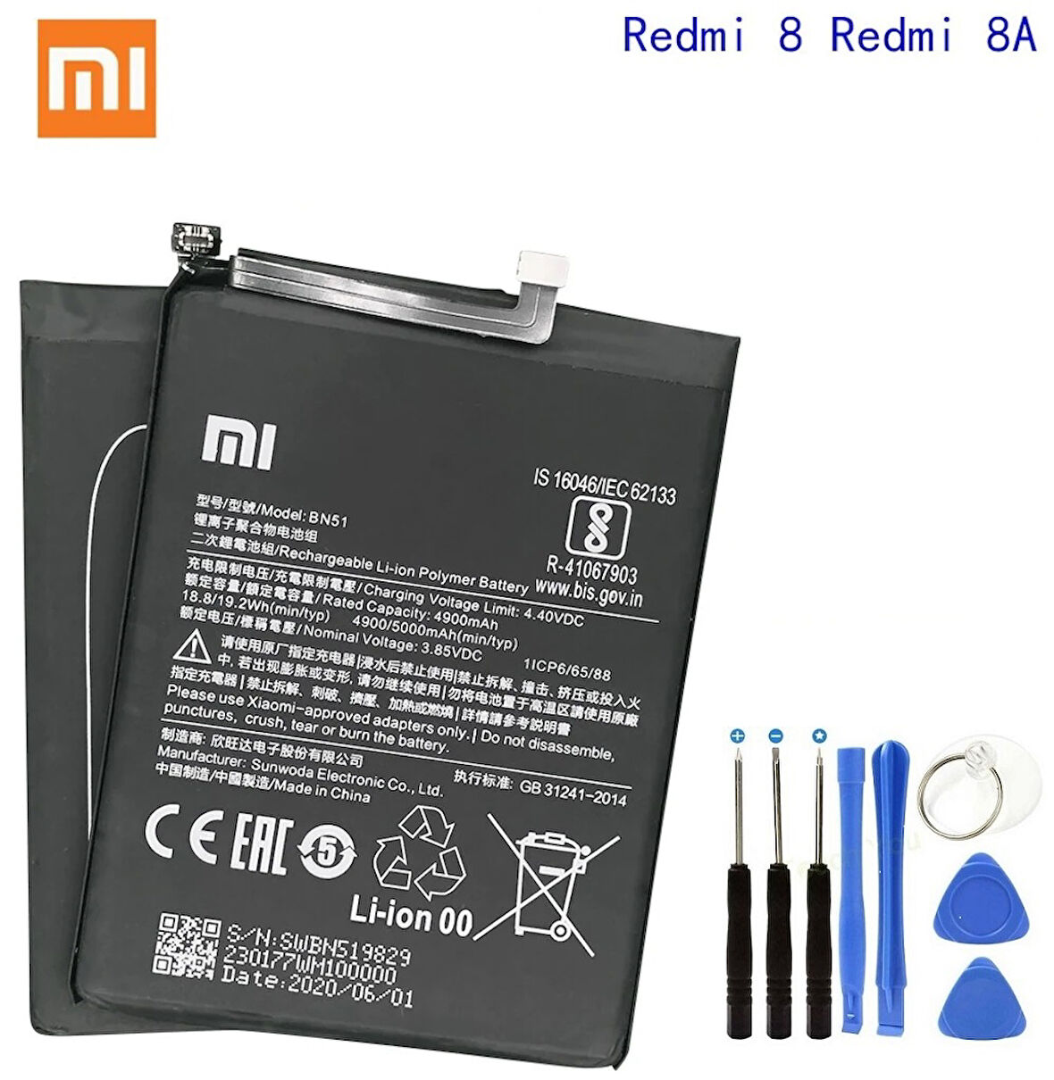 Xiaomi Redmi 8 Redmi 8A BN51 Batarya Pil + Tamir Seti