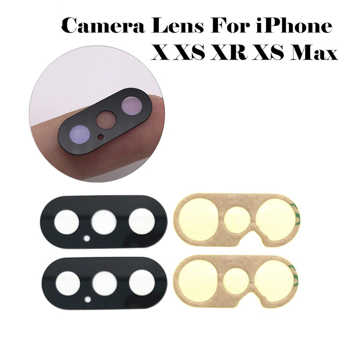 iPhone X, XS MAX , XS Arka Kamera Camı Lens