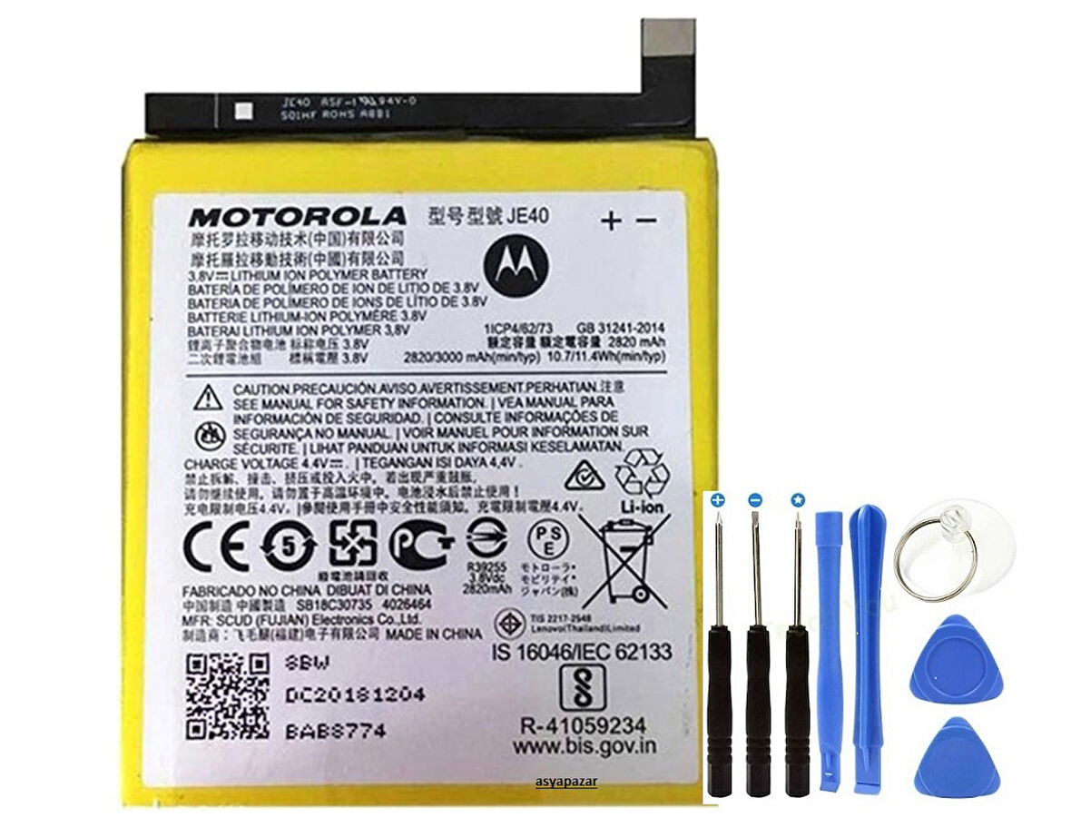 Motorola G7 Play XT1941 JE40 Pil Batarya ve Tamir Seti