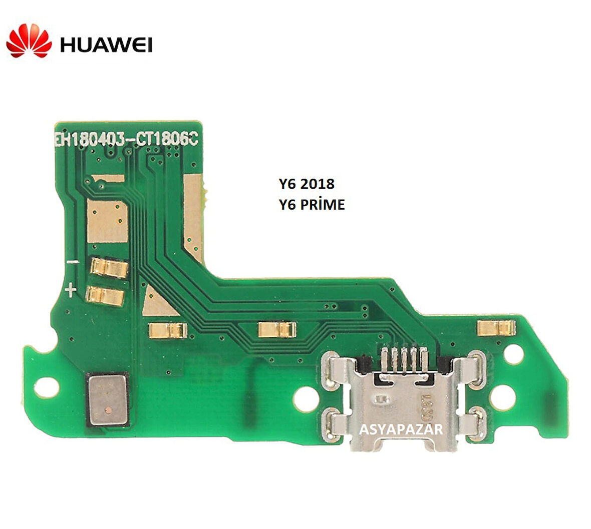 Huawei Y6 2018 ATU-L21 / Y6 Prime 2018 Şarj Soket Mikrofon Bordu