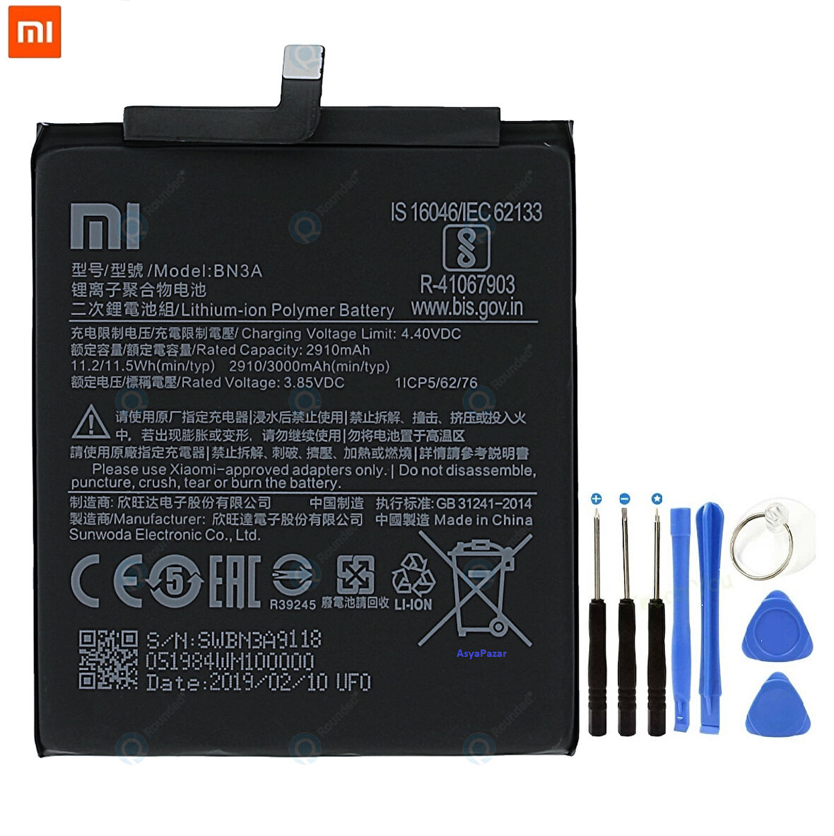 Xiaomi Redmi GO BN3A Pil Batarya ve Tamir Seti 2910 mAh