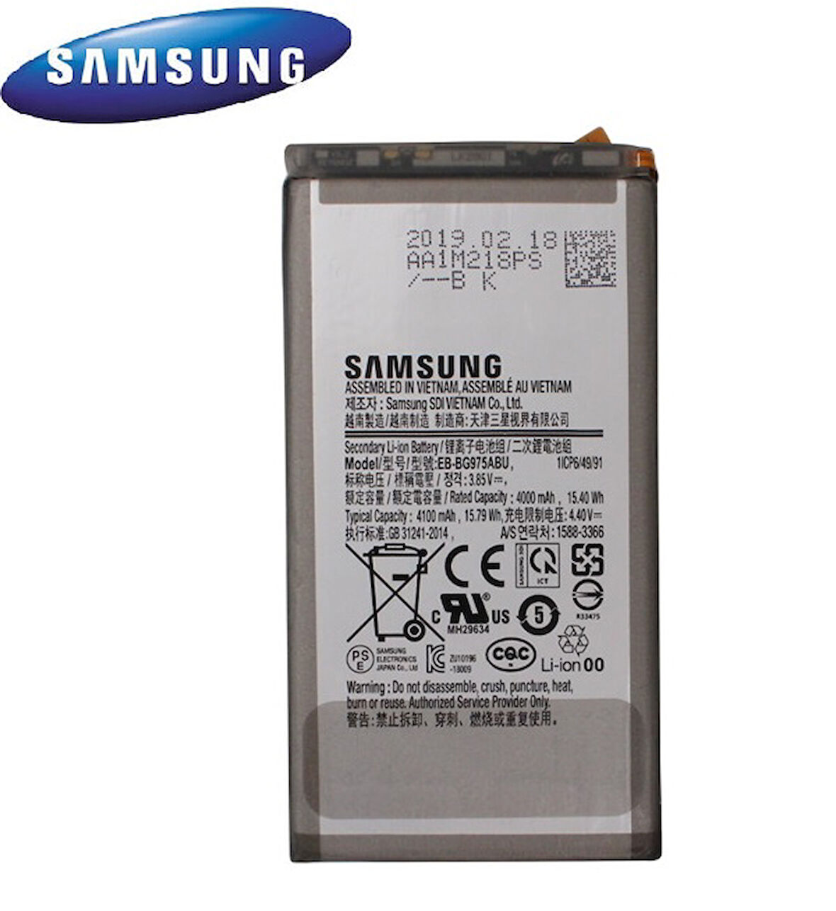 Samsung S10+ Plus EB-BG975ABU Batarya Pil ve Tamir Set (Servis)