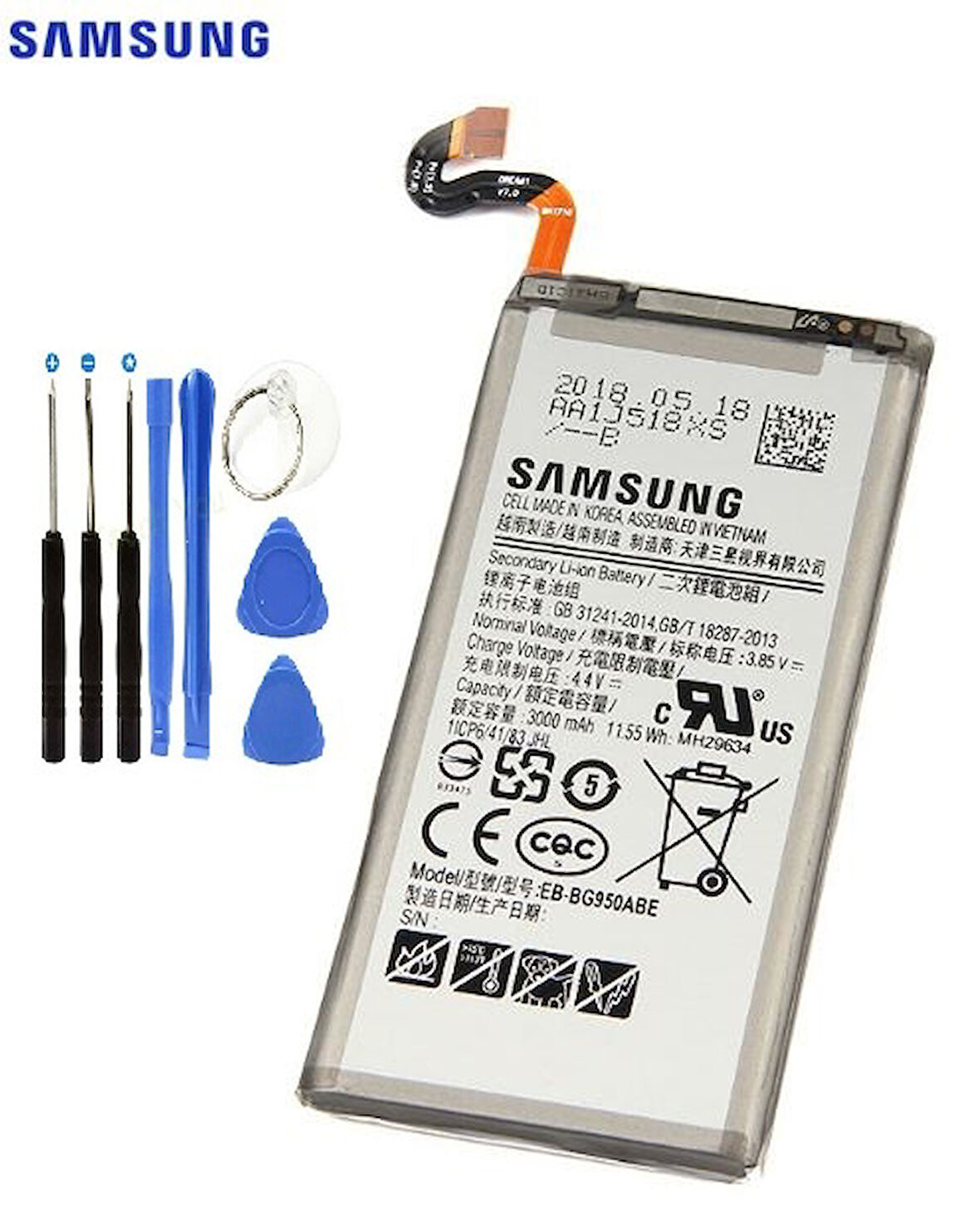 Samsung S8 Batarya Pil EB-BG950ABE +Tamir Setİ