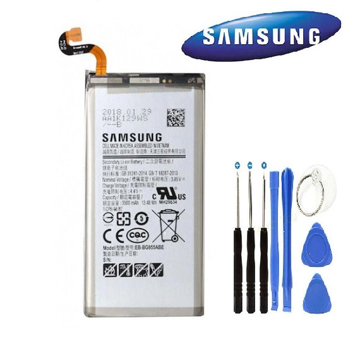 Samsung S8 Plus G955 Batarya Pil EB-BG955ABE+Tamir Setİ