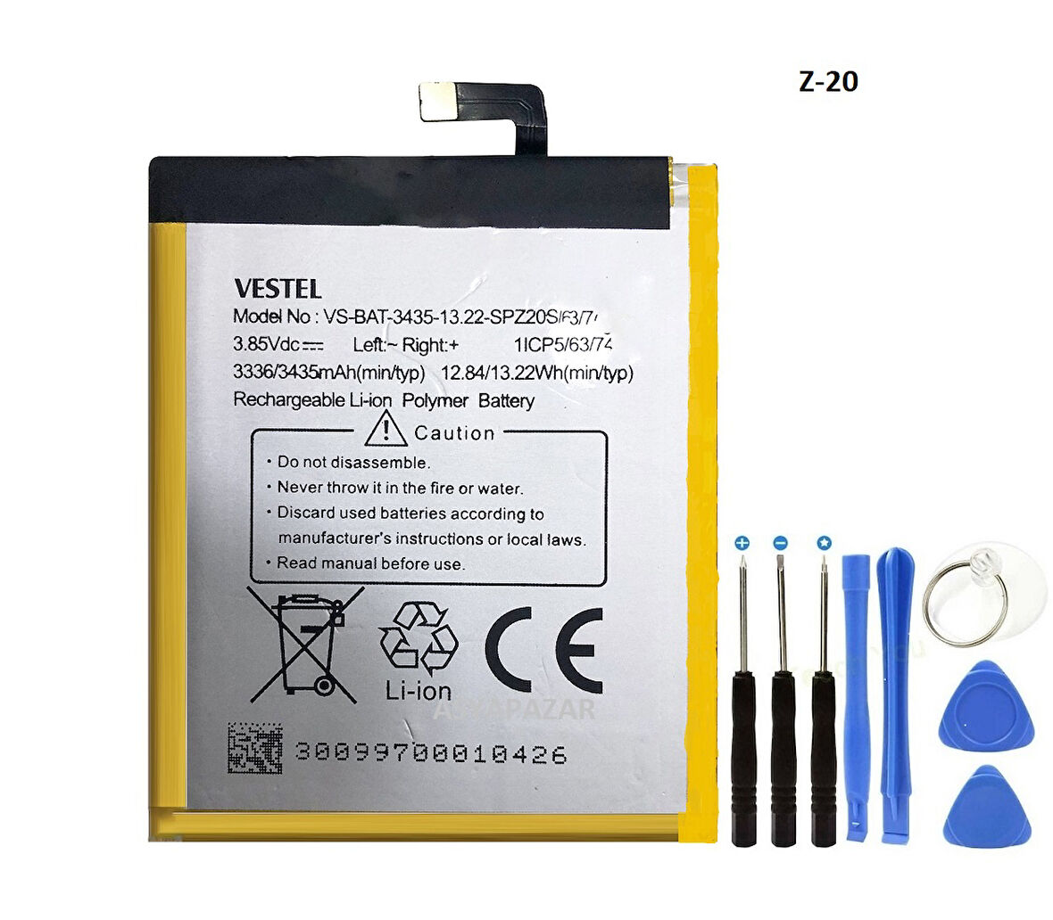 Vestel Venüs Z20 Batarya Pil ve Tamir Seti BAT-3435