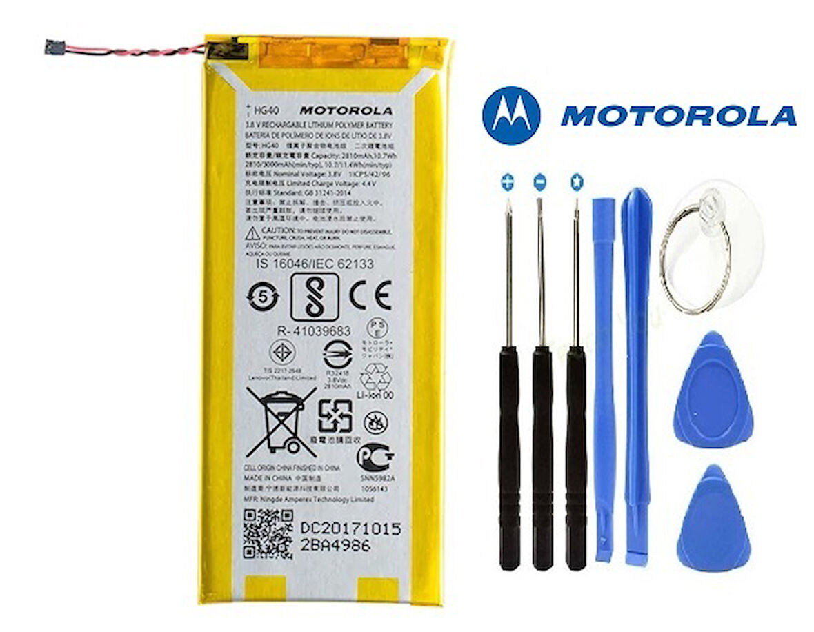 Motorola Moto G5 Plus XT1687 Pil Batarya HG40 ve Tamir Seti