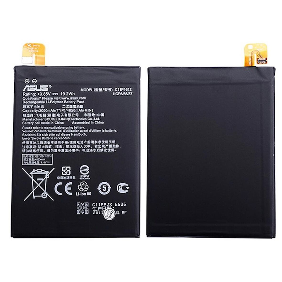 Asus Zenfone Zoom S Pil Batarya C11P1612