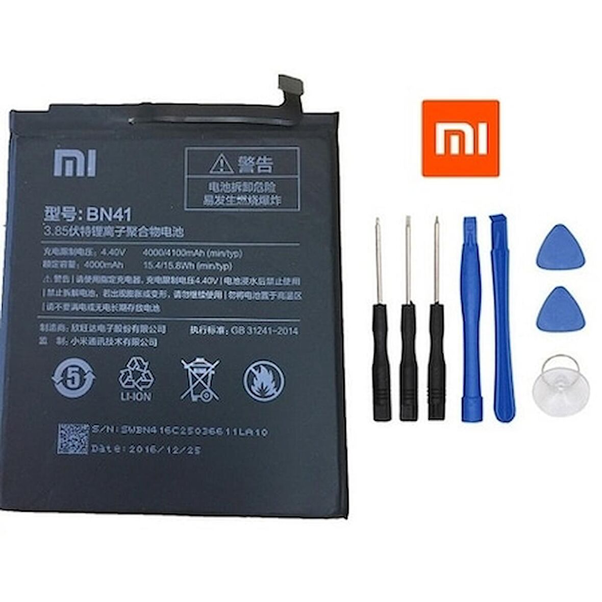 Xiaomi Redmi Note 4 Pil Batarya BN41 ve Tamir Seti