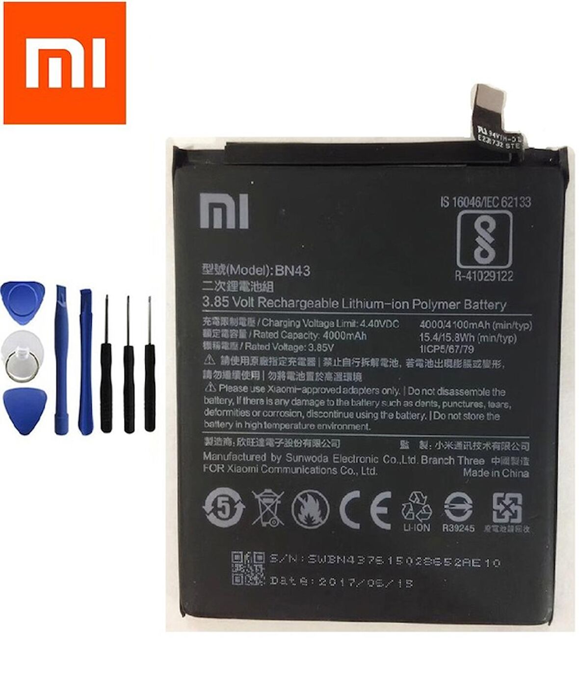 Xiaomi Redmi Note 4X Pil Batarya BN43 ve Tamir Seti