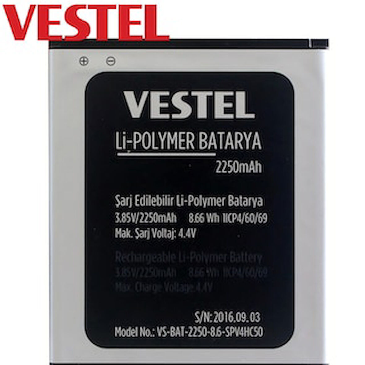Vestel Venüs V3 5010 Pil Batarya 2250 mAh