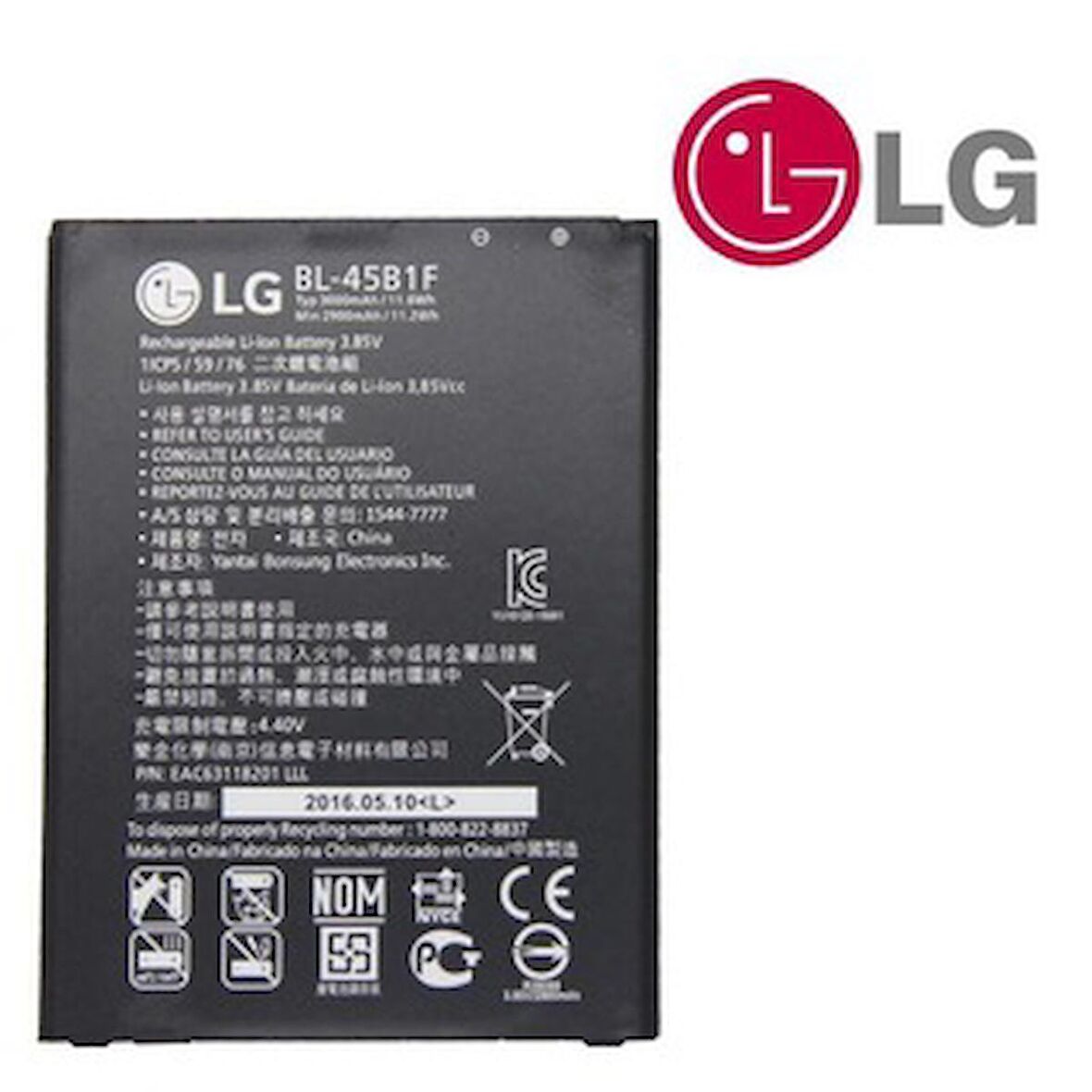 Lg V10 Pil Stylus 2 K520 BL-45B1F Batarya Pil