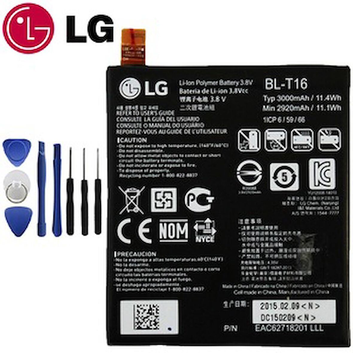 Lg G Flex 2 Batarya Pil BL-T16 H955 Tamir Seti İTHAL
