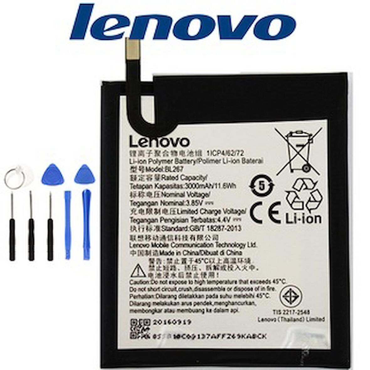 Lenovo K6 K33A48 BL267 Batarya Pil ve Tamir Seti