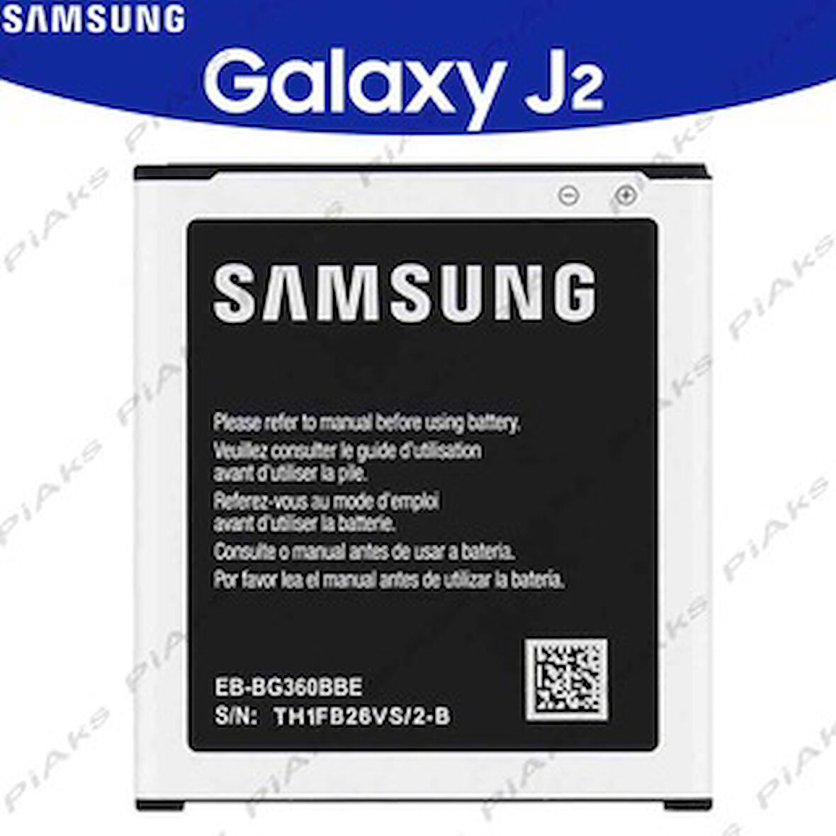 SAMSUNG J2 J200 PİL BATARYA 2000 mAh EB-BG360BBE
