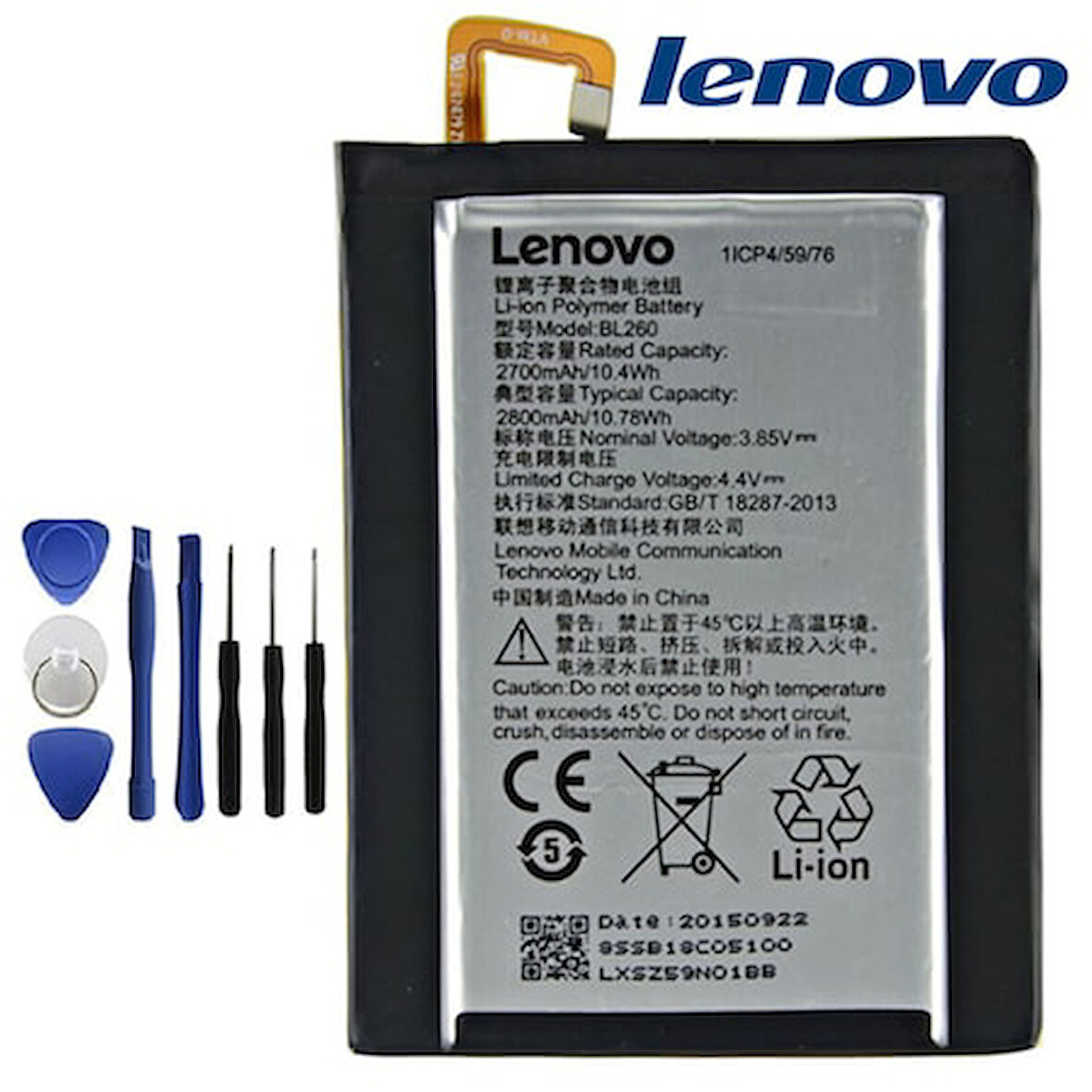 LENOVO VİBE S1 LİTE PİL BATARYA BL260 TAMİR SETİ