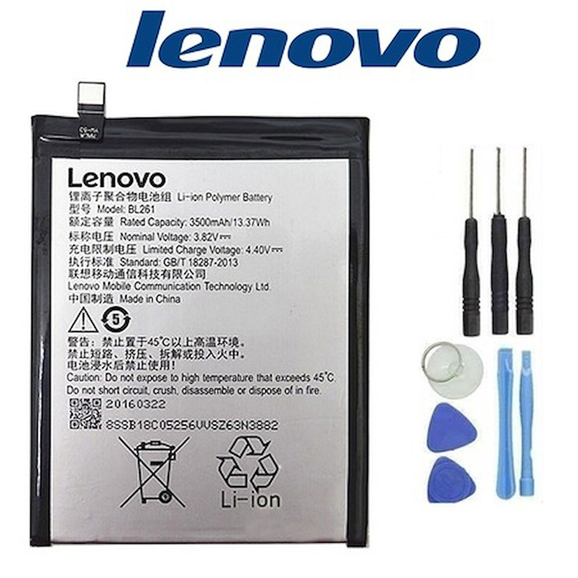 LENOVO VİBE K5 NOTE BL261 BATARYA PİL ve TAMİR SETİ