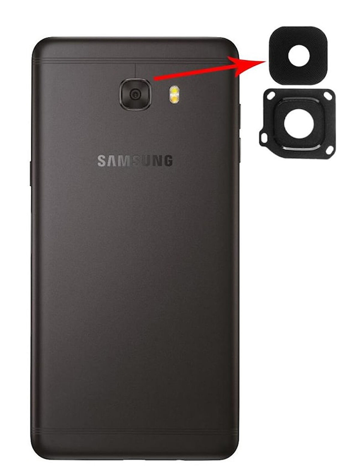 Galaxy C9 Pro Kamera Lens Kapağı