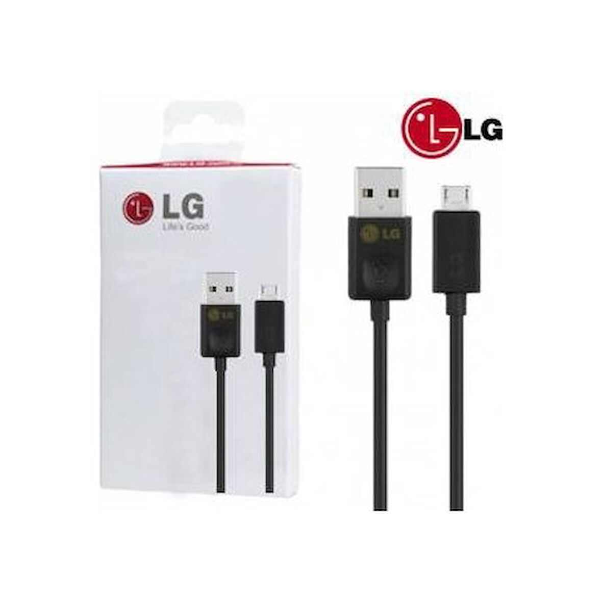 LG V10 - G2 - G3 - G4 Micro Usb Hızlı Şarj Data Kablosu Siyah