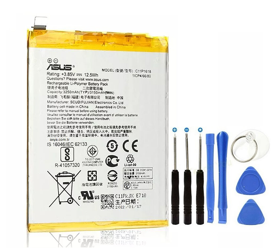 Asus Zenfone 4 Ze554Kl Batarya Pil C11P1618+Tamir Seti