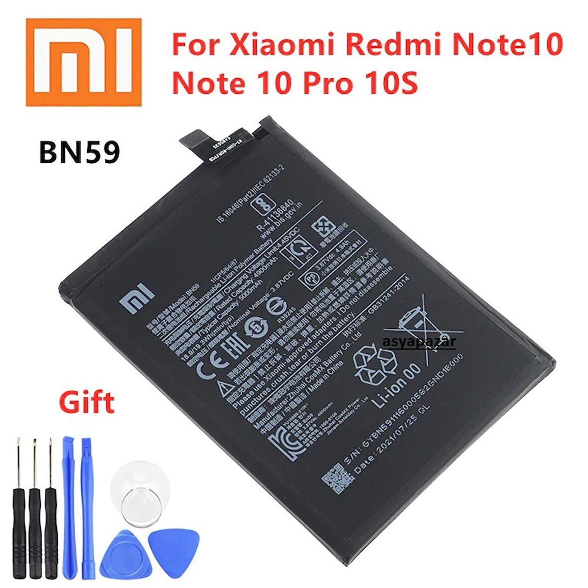 XİAOMİ REDMİ NOTE 10s NOTE  PİL BATARYA BN59