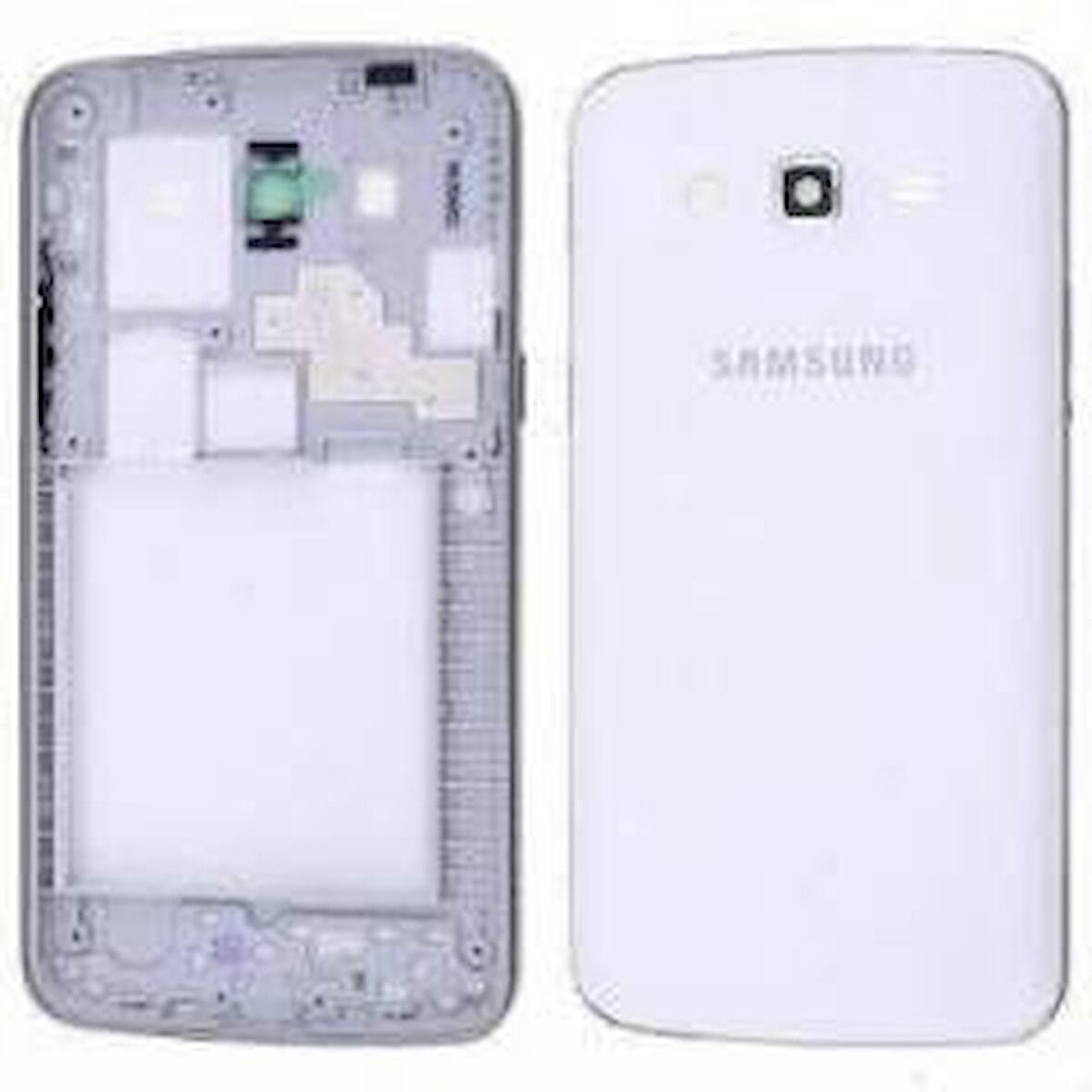 Samsung Galaxy Core Duos Kasa Arka Pil Kapağı i8262 Beyaz