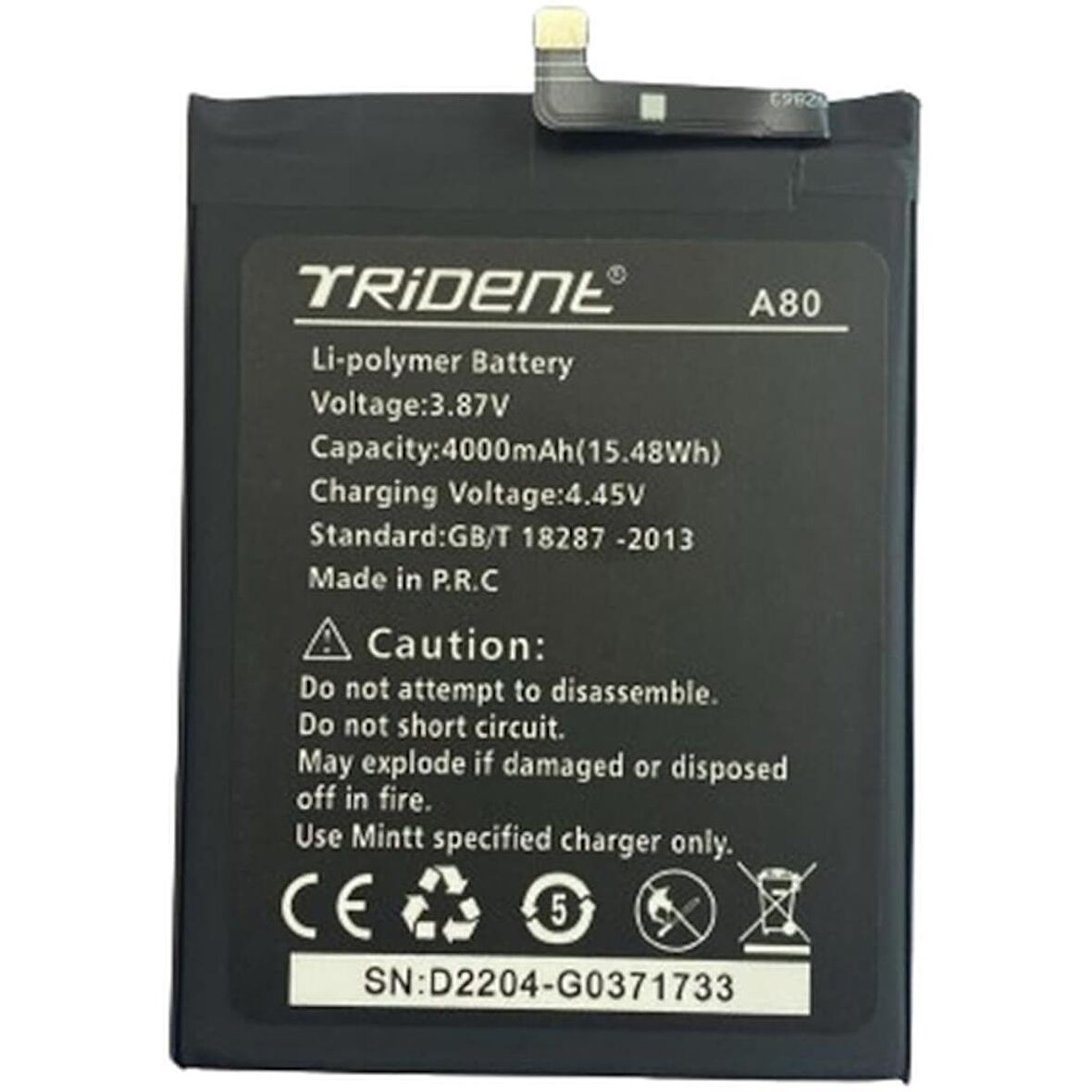 Trident A80 Pil Batarya 4000 Mah