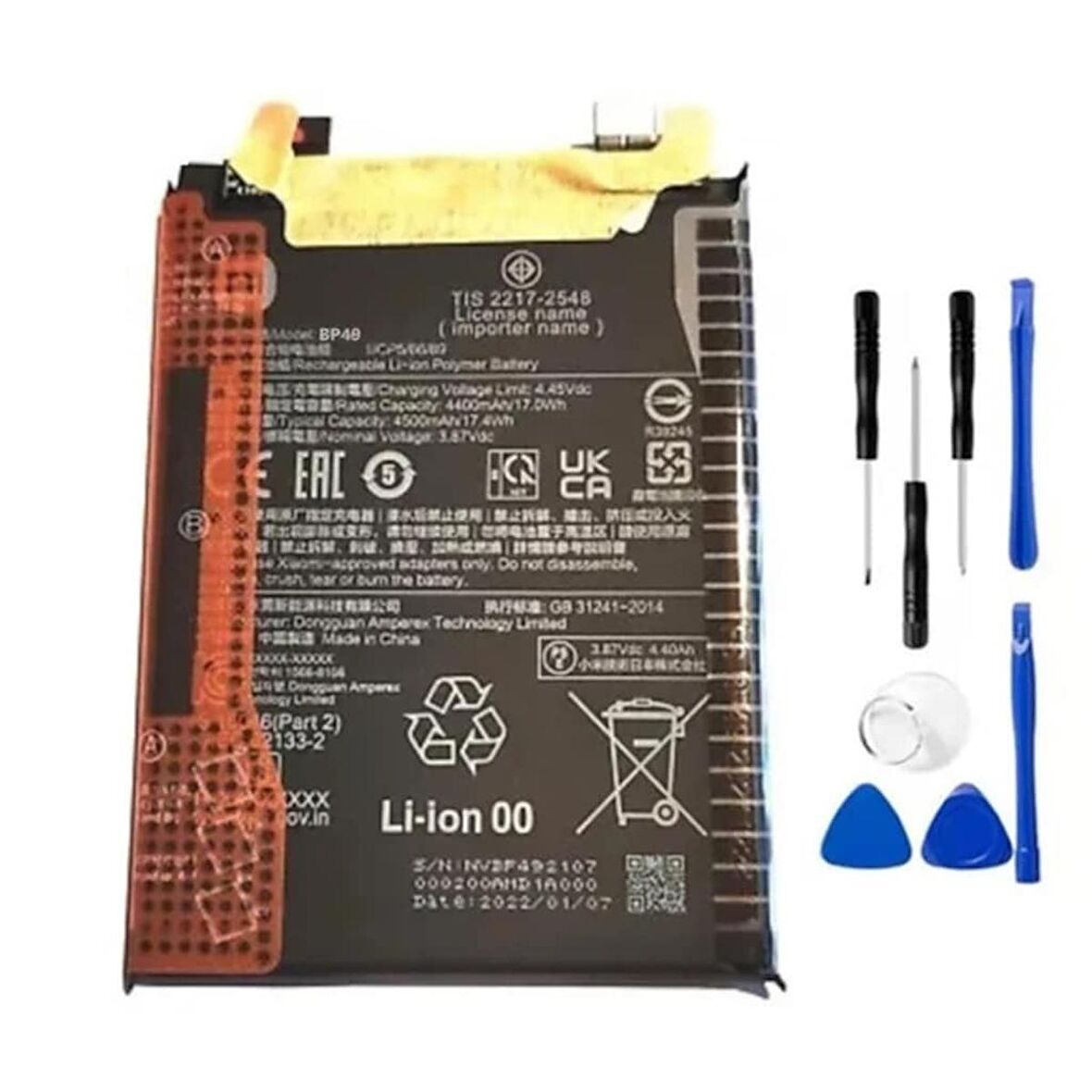 Xioami Mi K40s Pil Batarya Bp49 5000 Mah +tamir Set