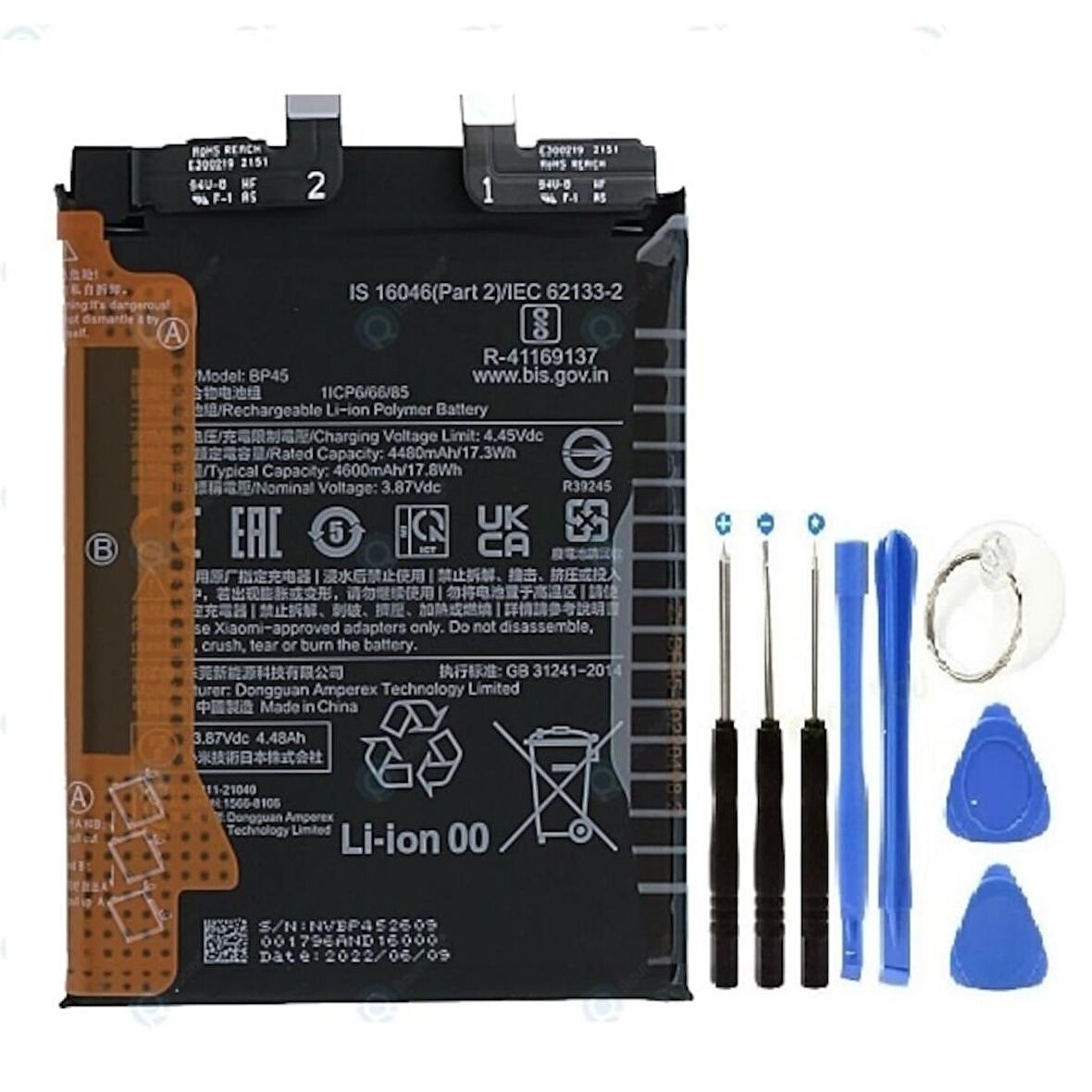 Xioami Mi 12 Pro Pil Batarya Bp45 4600 Mah+tamir Set