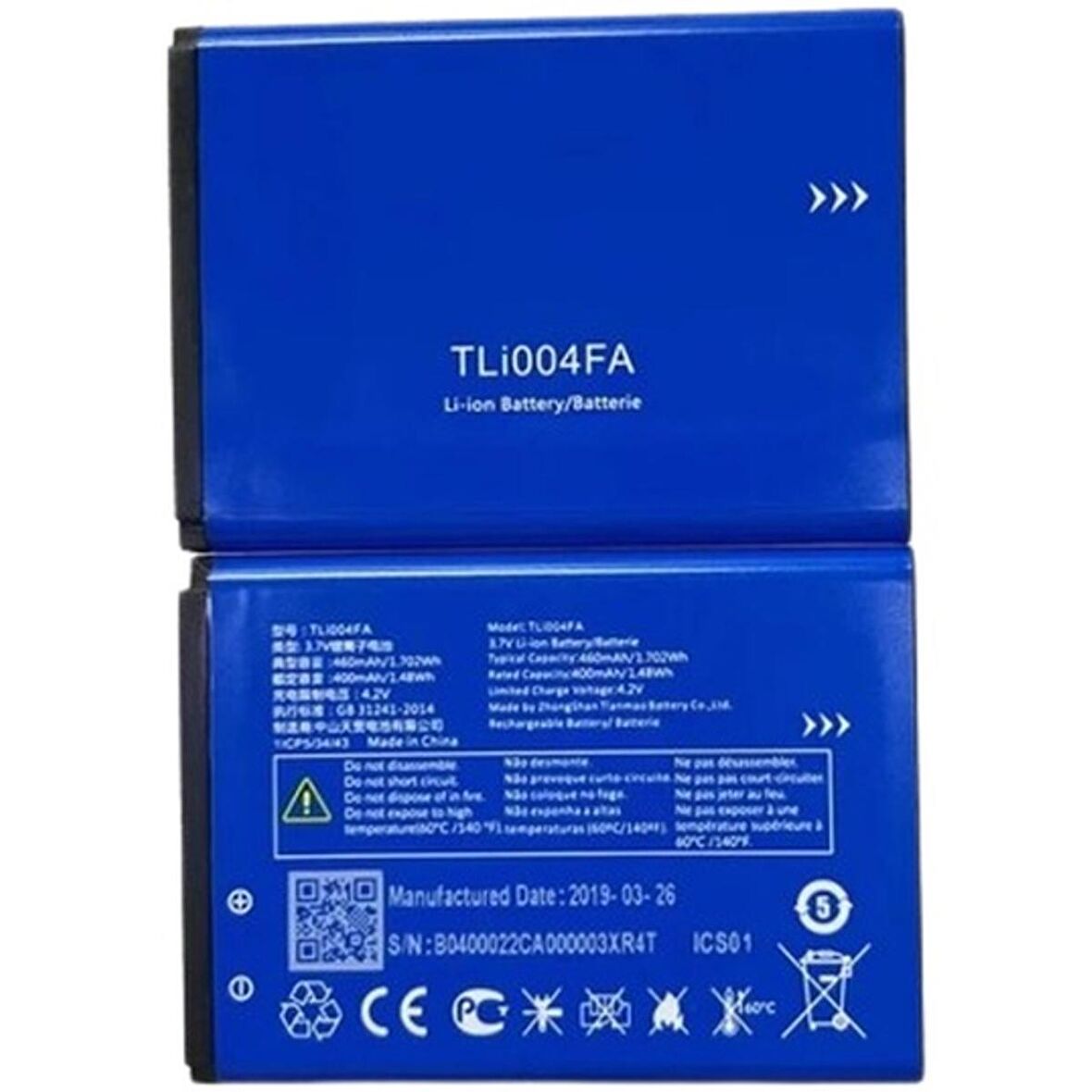 Alcatel 1035d Pil Batarya 400 Mah Tli004fa