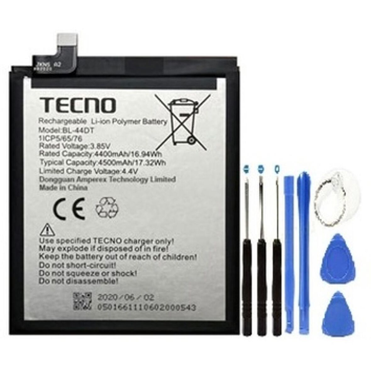 Tecno Camon 16 Premier Pil Batarya Bl-44ct+tamir Set