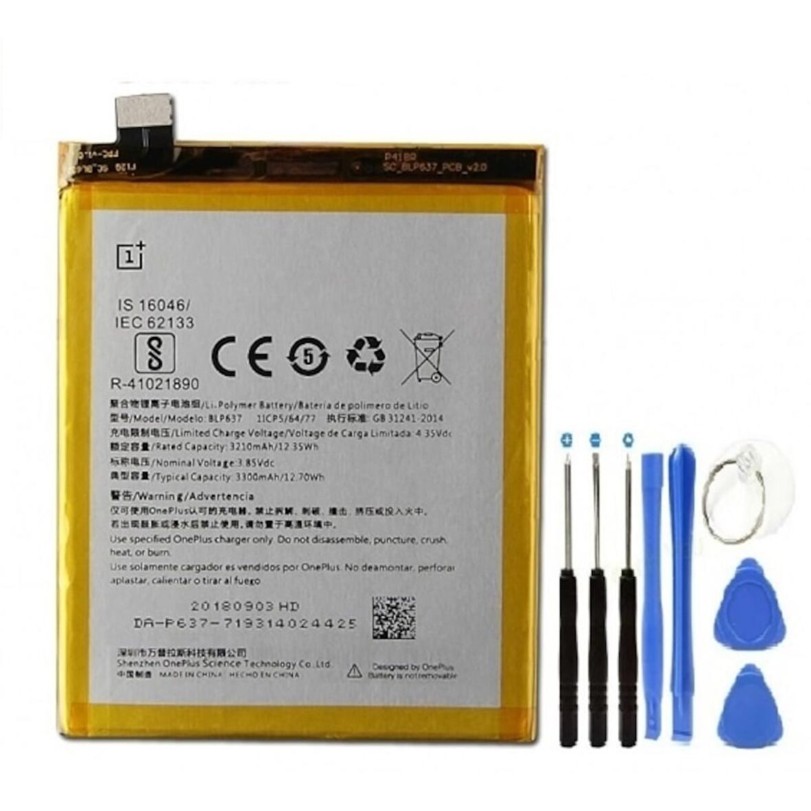Oneplus 5t Pil Batarya + Tamir Seti Blp637