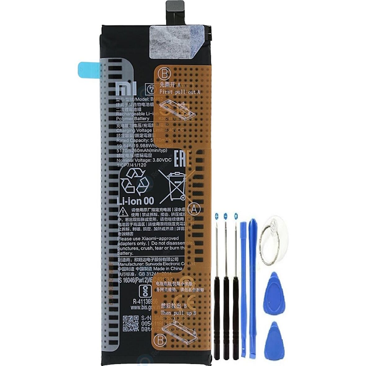 Xiaomi Note 10 Pil Batarya + Tamir Seti Bm52 5260 Mah