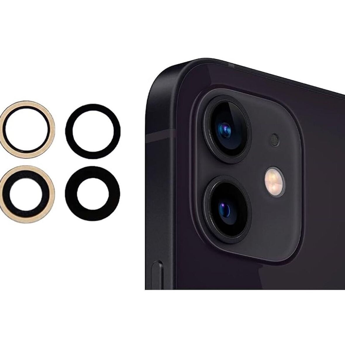 İphone 12 Mini Uyumlu Kamera Lens Camı